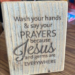 Michaels Neutral Wood Faith Block Sign